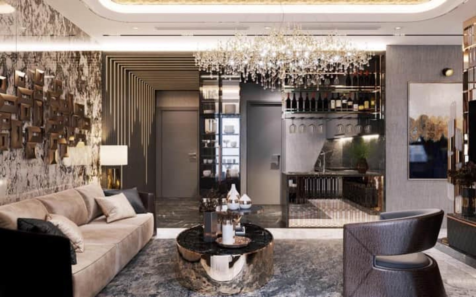 Bán căn hộ Grand View B - PMH Quận 7. DT 119m2, lầu cao, view sông, giá 4,75 tỷ (TL) nhà đẹp full NT.